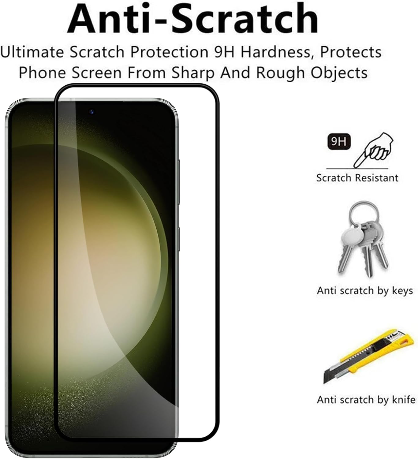 Picture of Samsung Galaxy S25+ 5G / Samsung Galaxy S25 Plus 5G (5D 9D 11D 13D 21D) Screen Protector Tempered Glass Film 9H Hardness Full Coverage No Bubbles and Fingerprint Scratch-Resistant