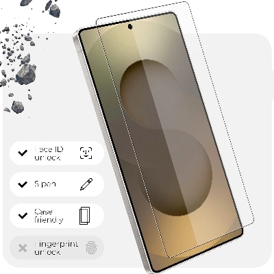 Picture of 3in1 Protector Combo Pack for Samsung Galaxy S25 Ultra 5G (Premium Full Screen Protector Glass + Back Hydrogel Protector Poly + Camera Lens Protector)