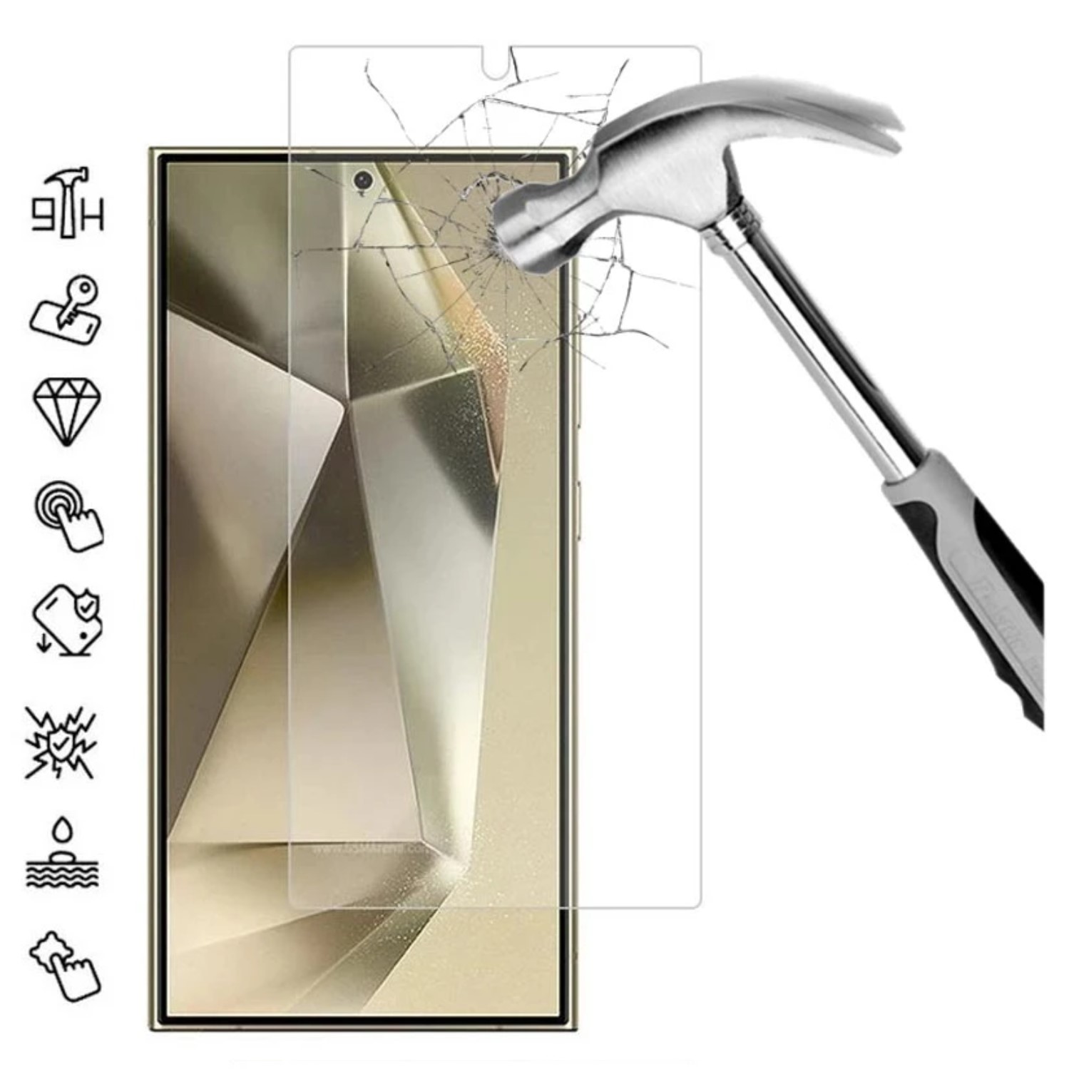 Picture of 2in1 Protector Combo Pack for Samsung Galaxy S25 Ultra 5G (Clear Screen Protector Glass + 3D Camera Lens Protector)