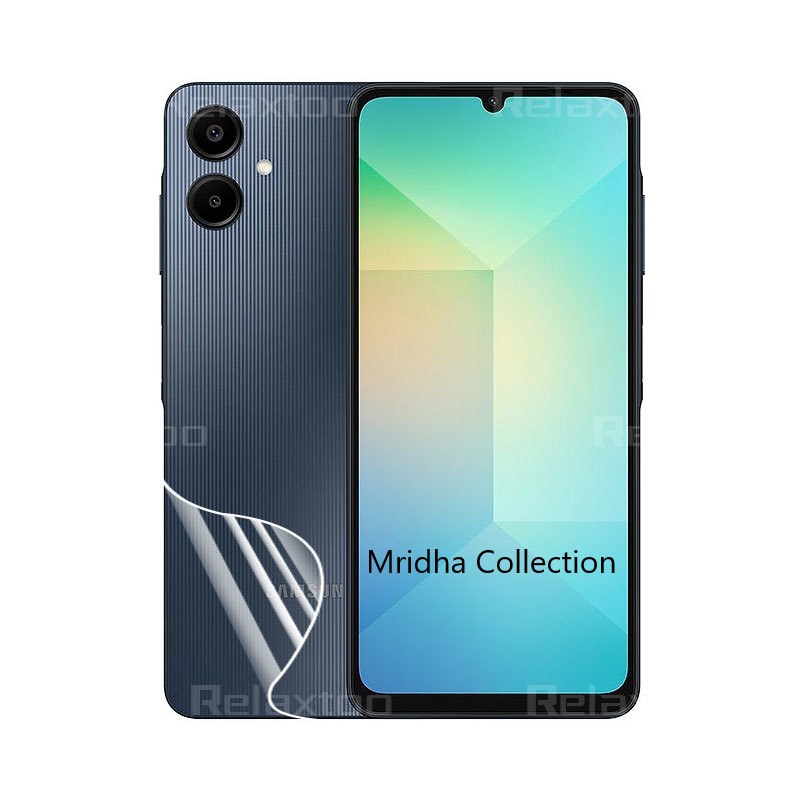 Picture of 3in1 Protector Combo Pack for Samsung Galaxy A06 (5d Full Screen Protector Glass + Back Hydrogel Protector Poly + Camera Lens Protector)