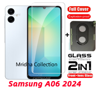 Picture of 2in1 Protector Combo Pack for Samsung Galaxy A06 (Clear Screen Protector Glass + 3D Camera Lens Protector)