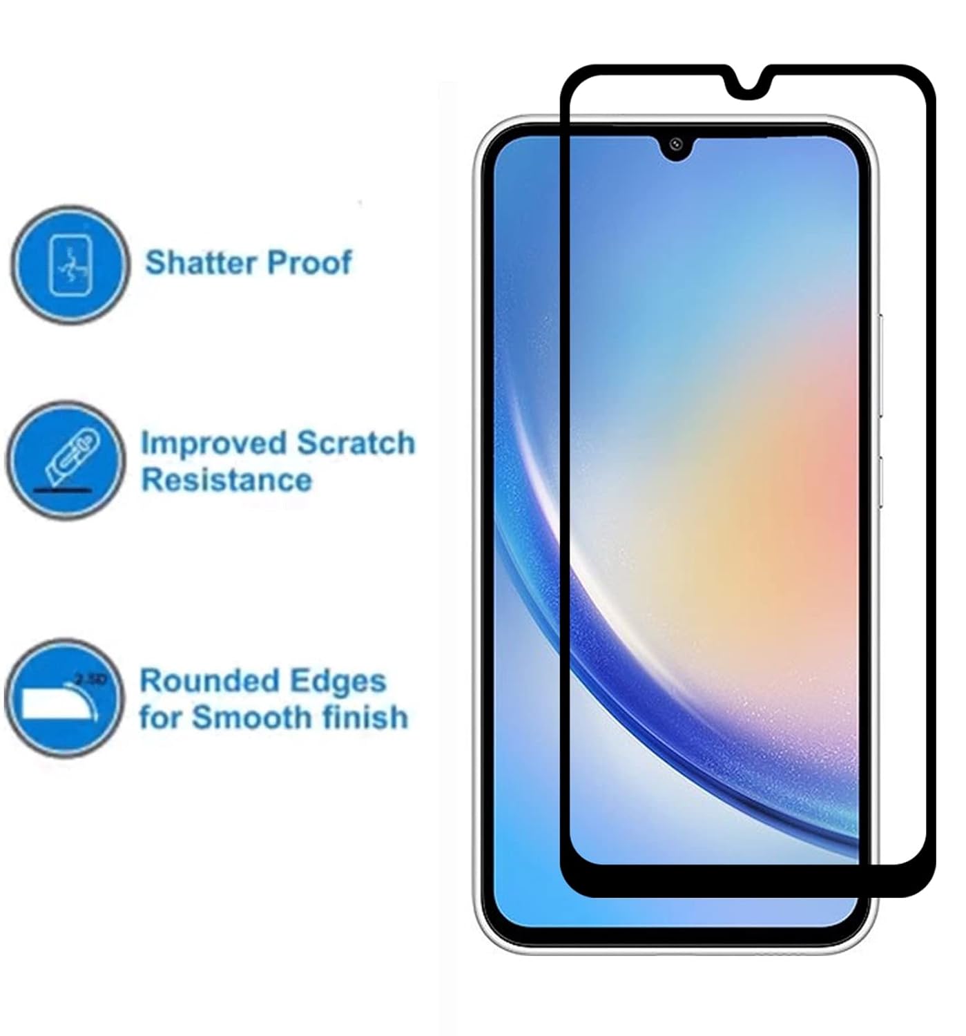 Picture of 3in1 Protector Combo Pack for Samsung Galaxy A26 (Global) (Premium Full Screen Protector Glass + Back Hydrogel Protector Poly + 3D Camera Lens Protector)