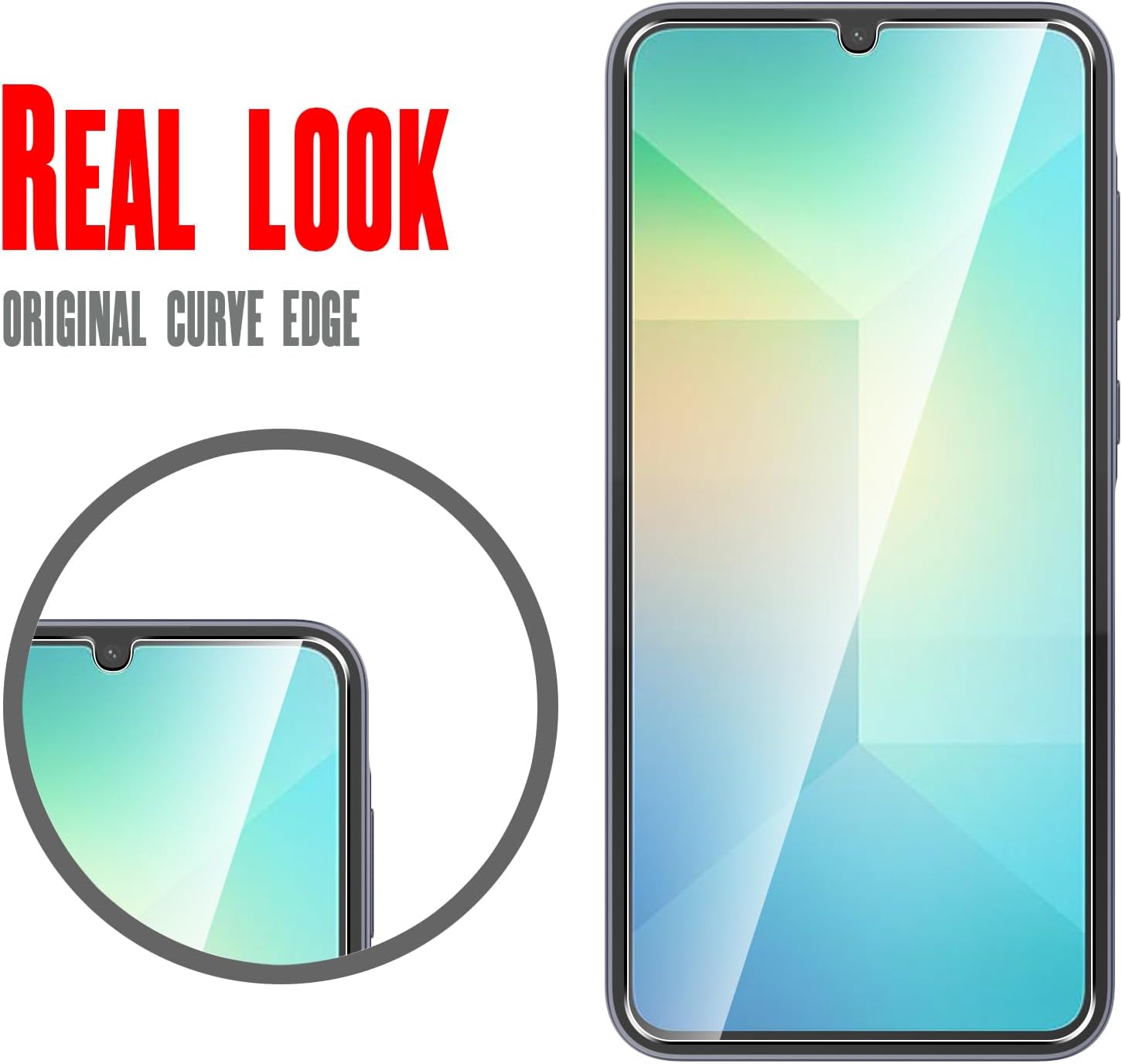 Picture of Samsung Galaxy A16 Screen Protector 3D Tempered Clear Screen protector Gorilla Glass Transparent Clear Ultra Thin