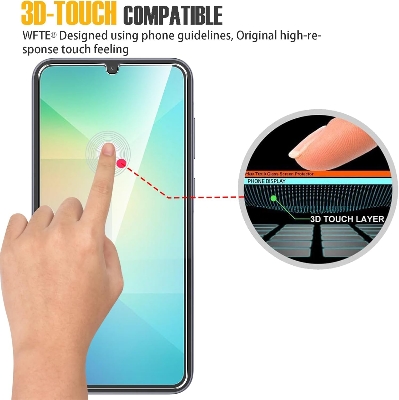 Picture of 3in1 Protector Combo Pack for Samsung Galaxy A26 (Clear Screen Protector Glass + Back Hydrogel Protector Poly + 3D Camera Lens Protector)