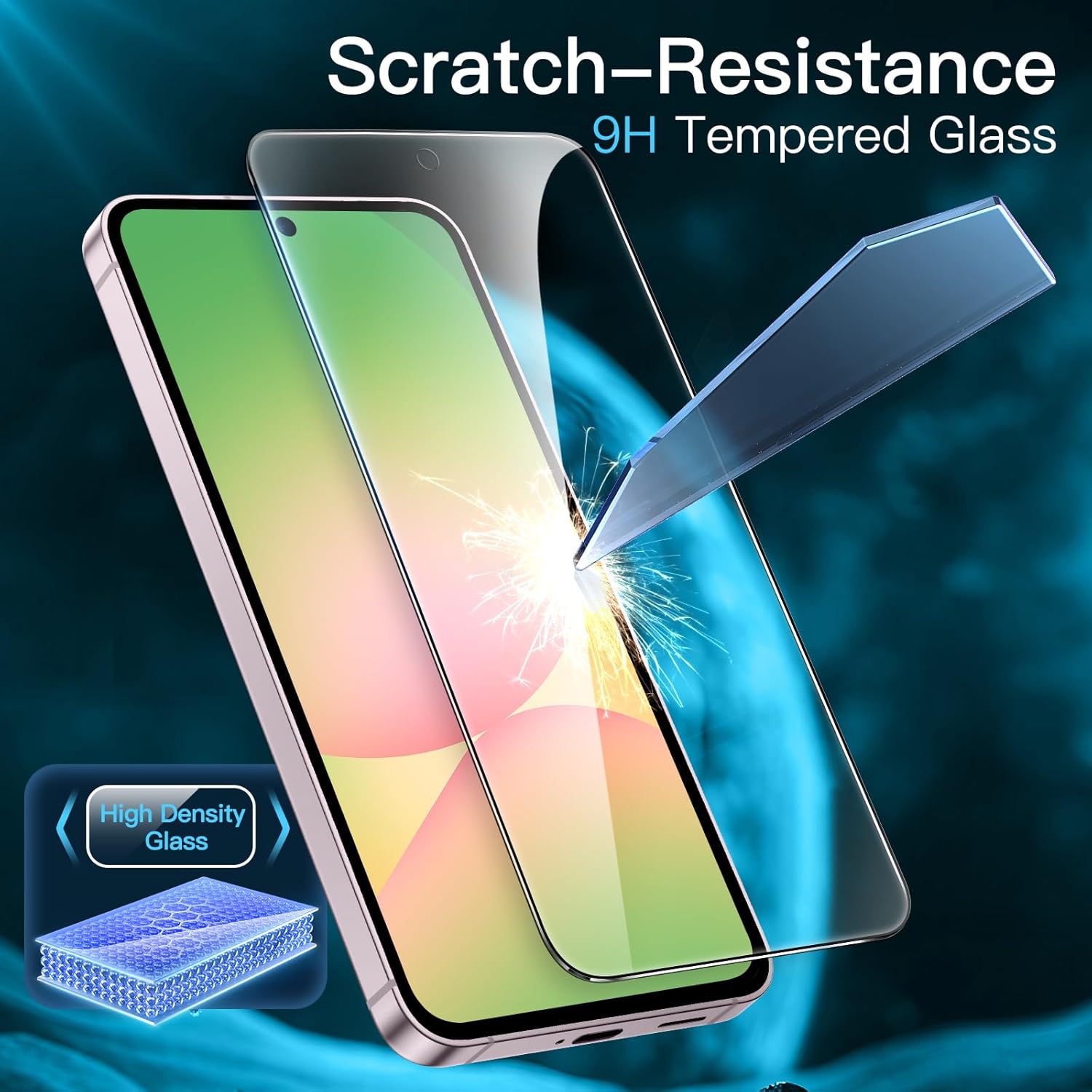 Picture of 3in1 Protector Combo Pack for Samsung Galaxy A36 (Clear Screen Protector Glass + Back Hydrogel Protector Poly + 3D Camera Lens Protector)