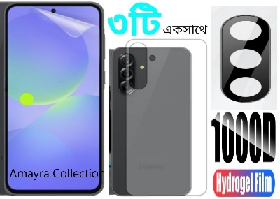 Picture of 3in1 Protector Combo Pack for Samsung Galaxy A56 (Front Hydrogel Screen Protector Poly + Back Hydrogel Poly Protector + 3D Camera Lens Protector)