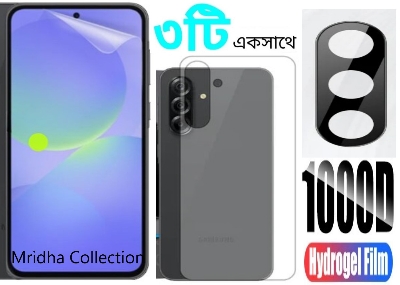 Picture of 3in1 Protector Combo Pack for Samsung Galaxy A36 (Front Hydrogel Screen Protector Poly + Back Hydrogel Poly Protector + 3D Camera Lens Protector)