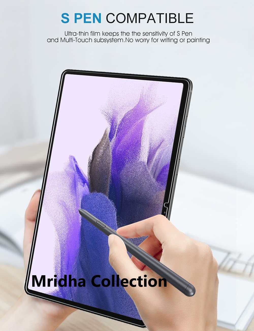 Picture of Samsung Galaxy Tab S7+ / S7 Plus 12.4 inches SM-T970, SM-T976B Clear Transparent Tempered Glass Film Screen Protector