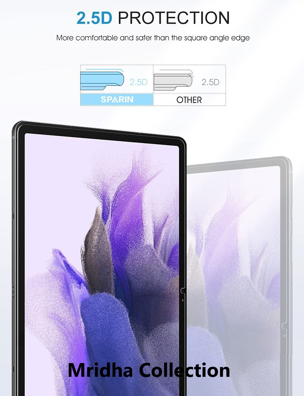 Picture of Samsung Galaxy Tab S7+ / S7 Plus 12.4 inches SM-T970, SM-T976B Clear Transparent Tempered Glass Film Screen Protector