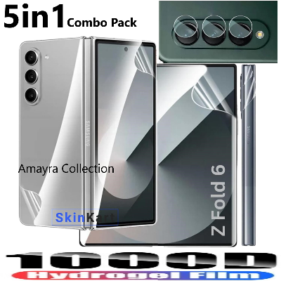 Picture of 5in1 Samsung Galaxy Z Fold 6 5G / Samsung Galaxy Z Fold6 5G Full Coverage Screen Protector Hydrogel Film (Outside Screen + Inside Screen + Back + Side + Camera Lens Protector)