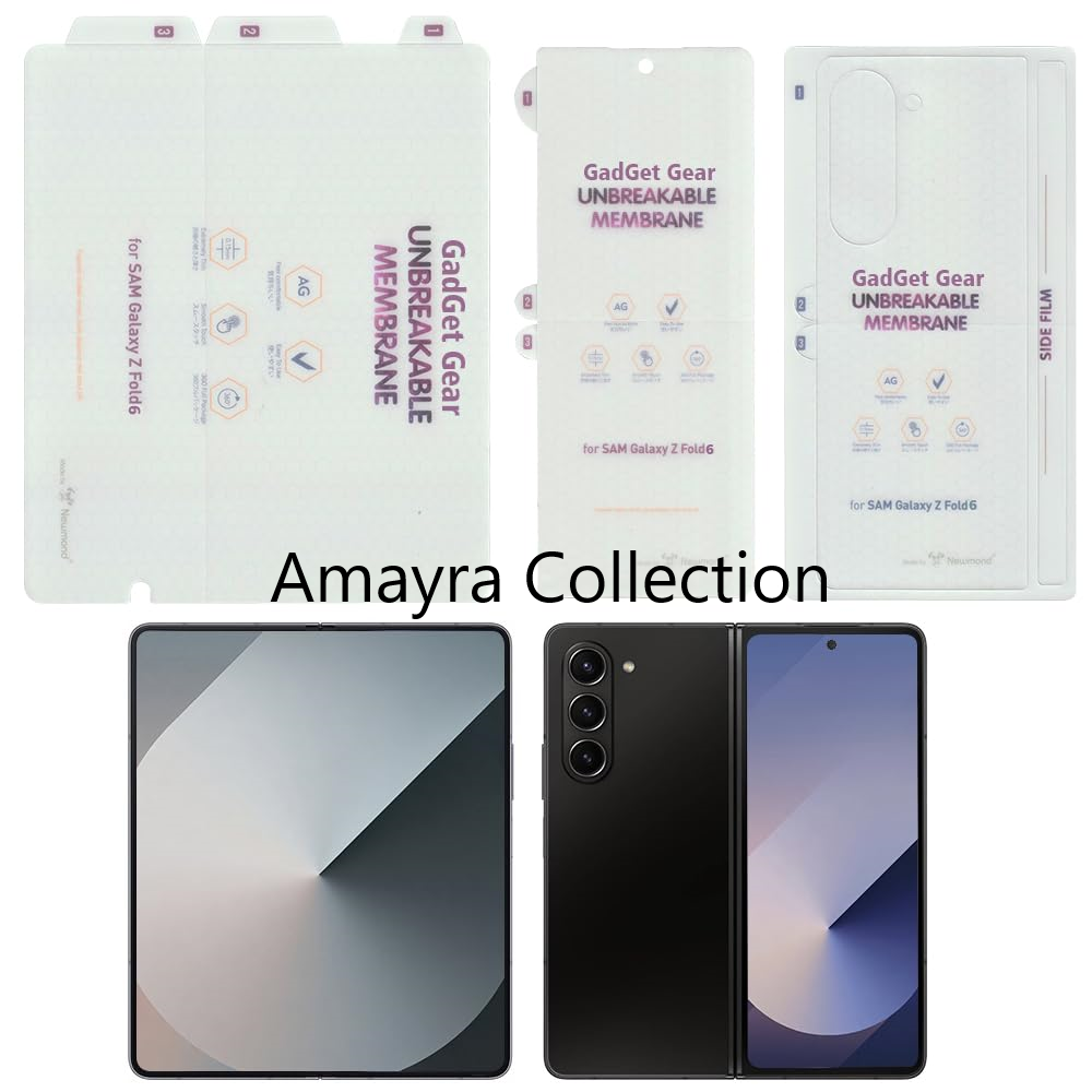 Picture of 5in1 Samsung Galaxy Z Fold 6 5G / Samsung Galaxy Z Fold6 5G Full Coverage Screen Protector Hydrogel Film (Outside Screen + Inside Screen + Back + Side + Camera Lens Protector)