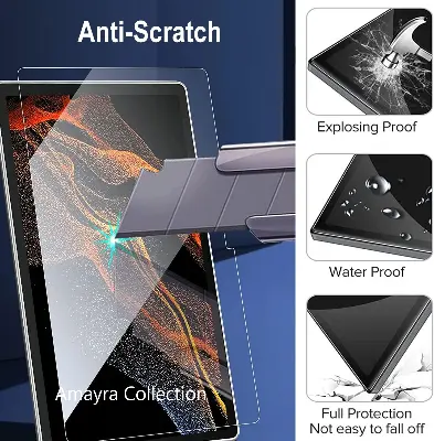 Picture of Samsung Galaxy Tab S8 Ultra 14.6 inches SM-X900, SM-X906, SM-X906B, SM-X906U, SM-X906N Clear Transparent Tempered Glass Film Screen Protector