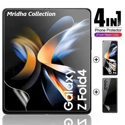 Picture of 4in1 Samsung Galaxy Z Fold 4 5G / Samsung Galaxy Z Fold4 5G Full Coverage Screen Protector Hydrogel Film (Outside Screen + Inside Screen + Back + Side Protector)