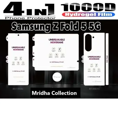 Picture of 4in1 Samsung Galaxy Z Fold 5 5G / Samsung Galaxy Z Fold5 5G Full Coverage Screen Protector Hydrogel Film (Outside Screen + Inside Screen + Back + Side Protector)