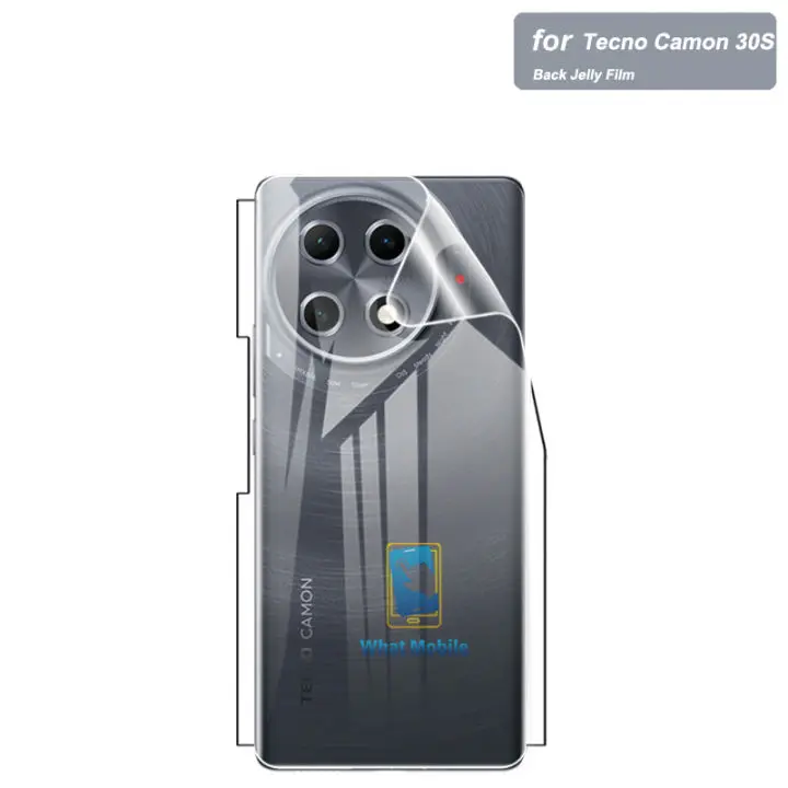 Picture of 2in1 Back Protector Combo Pack for Tecno Camon 30S (Back Hydrogel Poly Protector + Camera Lens Protector)