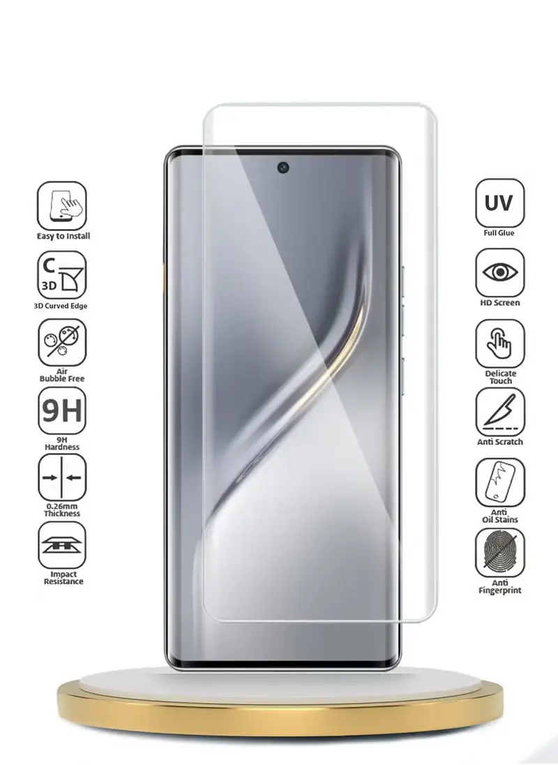 Picture of 3in1 Protector Combo Pack for Tecno Camon 30S Pro (A+ GRADE) UV Glass Screen Protector + Back Protector Film + Camera Glass Protector)