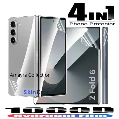 Picture of 4in1 Samsung Galaxy Z Fold 6 5G / Samsung Galaxy Z Fold6 5G Full Coverage Screen Protector Hydrogel Film (Outside Screen + Inside Screen + Back + Side Protector)