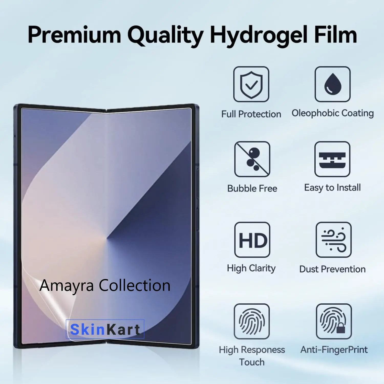 Picture of 4in1 Samsung Galaxy Z Fold 6 5G / Samsung Galaxy Z Fold6 5G Full Coverage Screen Protector Hydrogel Film (Outside Screen + Inside Screen + Back + Side Protector)