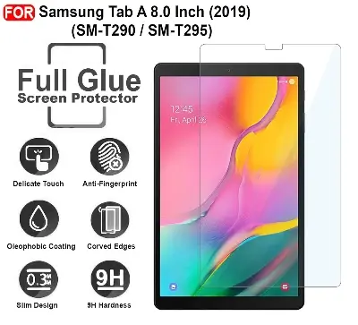 Picture of Samsung Galaxy Tab A 8.0 (2019) 8.0 inches SM-T290, SM-T295 Clear Transparent Tempered Glass Film Screen Protector