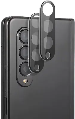 Picture of Samsung Galaxy Z Fold 4 5G / Samsung Galaxy Z Fold4 5G Back 9H Full Camera Lens Protector Rear 9H 3D Camera Lens Protector,Upgraded HD,Clear Scratch Resistant [With Photo Friendly Flash Cut]