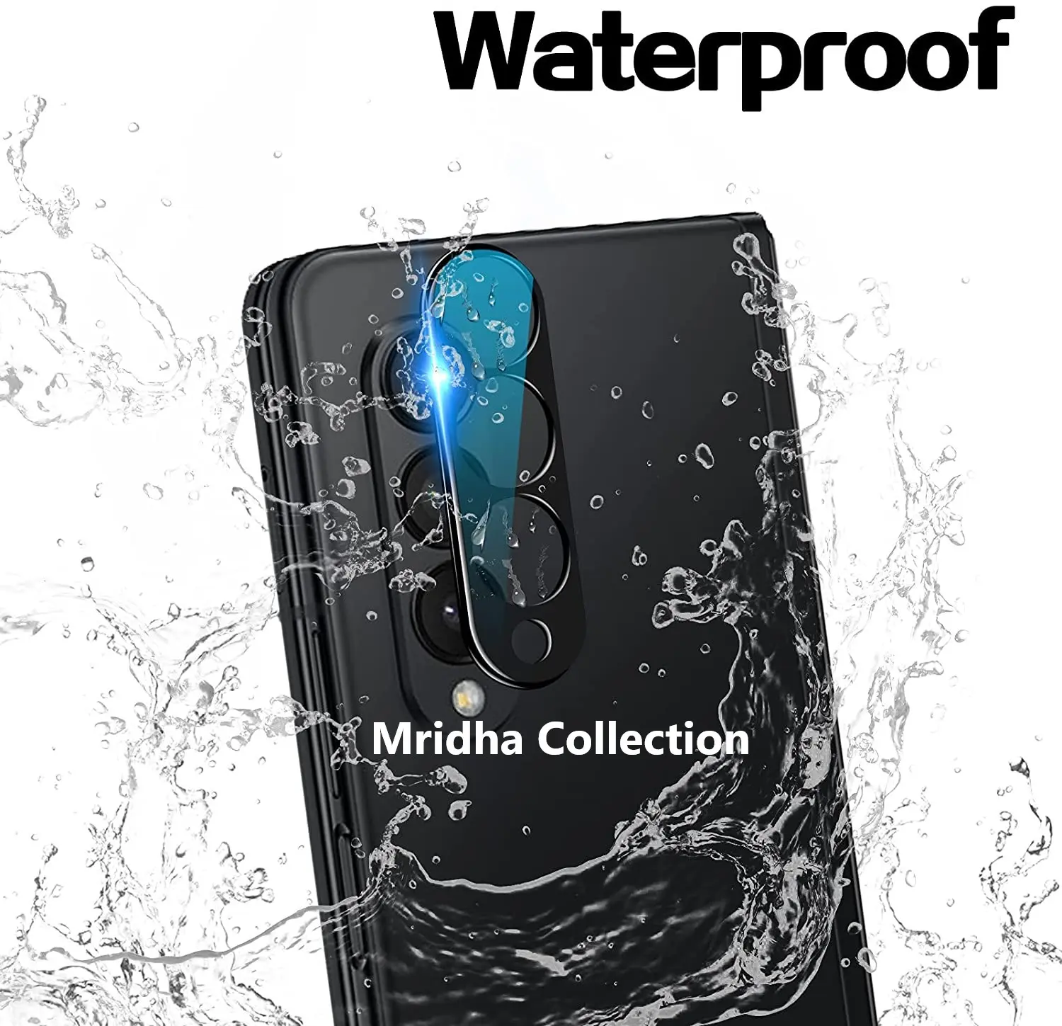 Picture of Samsung Galaxy Z Fold 4 5G / Samsung Galaxy Z Fold4 5G Back 9H Full Camera Lens Protector Rear 9H 3D Camera Lens Protector,Upgraded HD,Clear Scratch Resistant [With Photo Friendly Flash Cut]
