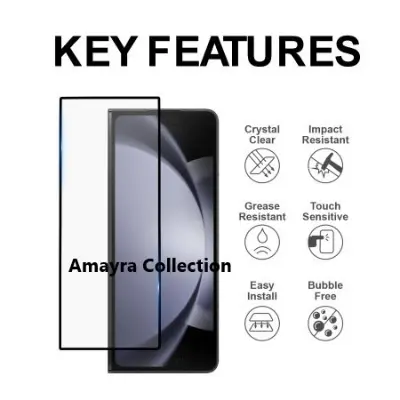 Picture of Samsung Galaxy Z Fold 3 5G / Samsung Galaxy Z Fold3 5G Tempered Glass Front Screen Protector Premium Screen Guard Protector,9H Hardness
