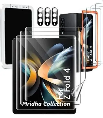 Picture of 5in1 Samsung Galaxy Z Fold 4 5G / Samsung Galaxy Z Fold4 5G Full Coverage Screen Protector Hydrogel Film (Outside Screen Film + Inside Screen Film + Back Side Film + Side Film + 9h Camera Lens Protector)