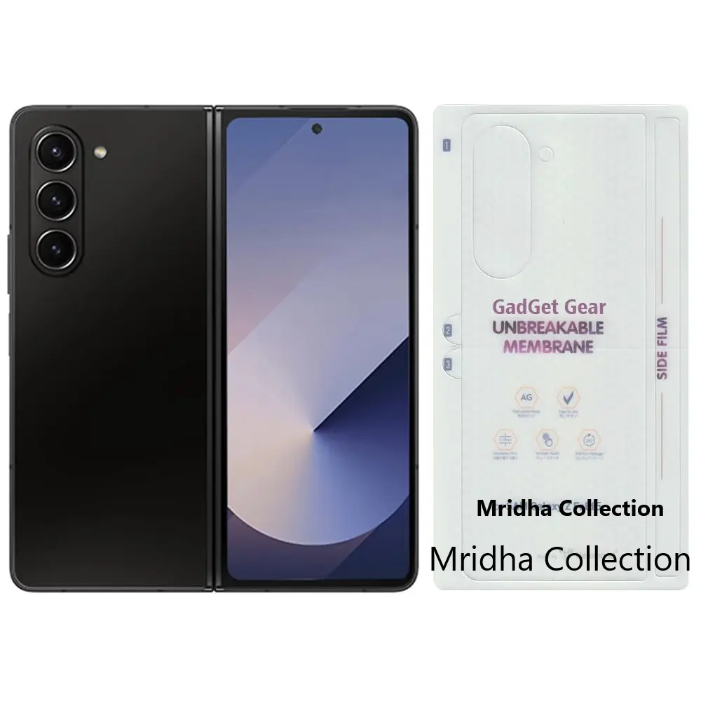 Picture of 5in1 Samsung Galaxy Z Fold 4 5G / Samsung Galaxy Z Fold4 5G Full Coverage Screen Protector Hydrogel Film (Outside Screen Film + Inside Screen Film + Back Side Film + Side Film + 9h Camera Lens Protector)