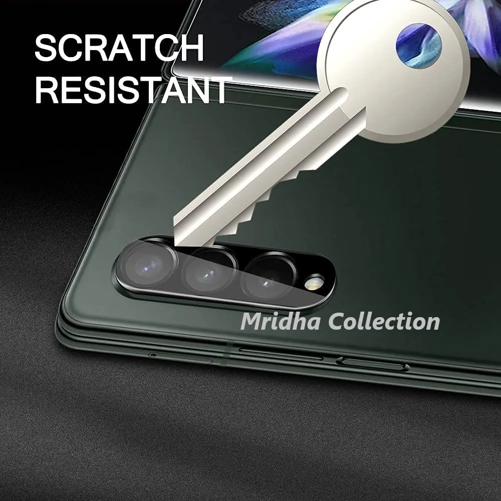 Picture of Samsung Galaxy Z Fold 3 5G / Samsung Galaxy Z Fold3 5G Back 9H Full Camera Lens Protector Rear 9H 3D Camera Lens Protector,Upgraded HD,Clear Scratch Resistant [With Photo Friendly Flash Cut]