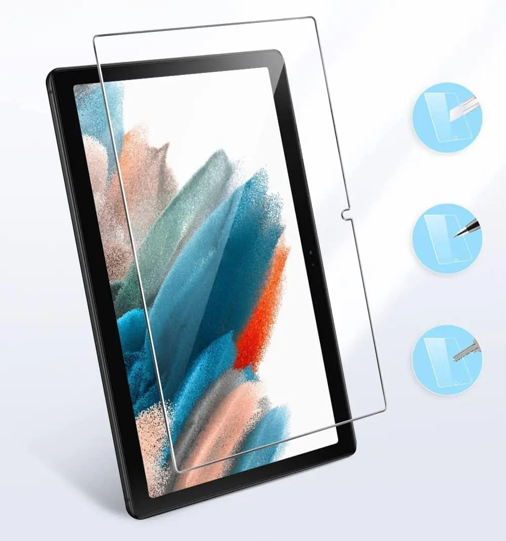 Picture of Samsung Galaxy Tab A8 10.5 (2021) 10.5 inches SM-X200, SM-X205 Clear Transparent Tempered Glass Film Screen Protector