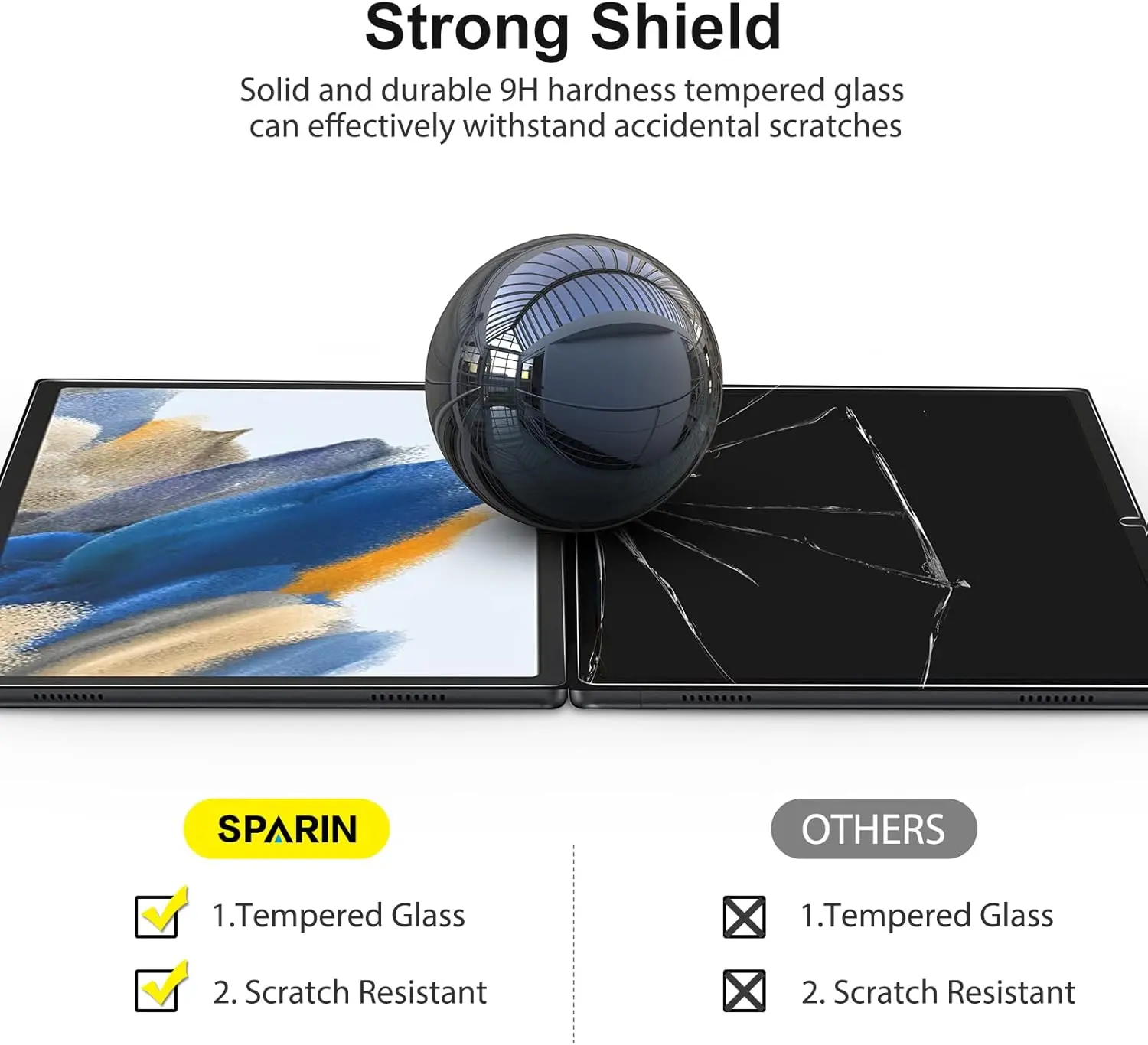 Picture of Samsung Galaxy Tab A8 10.5 (2021) 10.5 inches SM-X200, SM-X205 Clear Transparent Tempered Glass Film Screen Protector