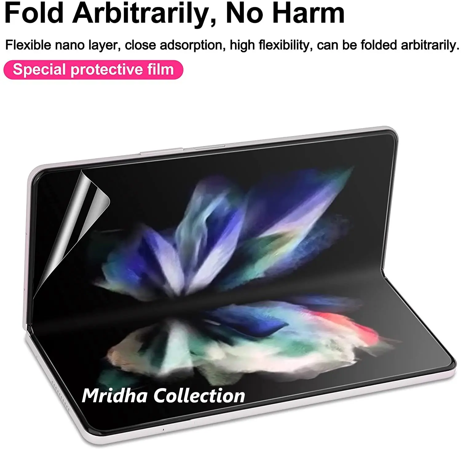 Picture of 5in1 Samsung Galaxy Z Fold 3 5G / Samsung Galaxy Z Fold3 5G Full Coverage Screen Protector Hydrogel Film (Outside Screen Film + Inside Screen Film + Back Side Film + Side Film + Camera Lens Protector)