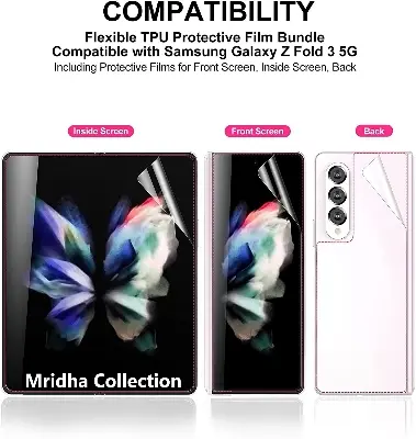 Picture of 4in1 Samsung Galaxy Z Fold 3 5G / Samsung Galaxy Z Fold3 5G Full Coverage Screen Protector Hydrogel Film (Outside Screen + Inside Screen + Back + Side Protector)