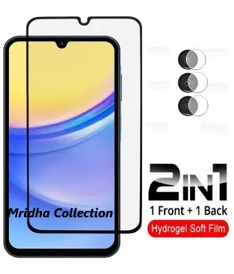 Picture of 2in1 Protector Combo Pack for Samsung Galaxy A15 (5d Full Screen Protector Glass+Camera Lens Protector)