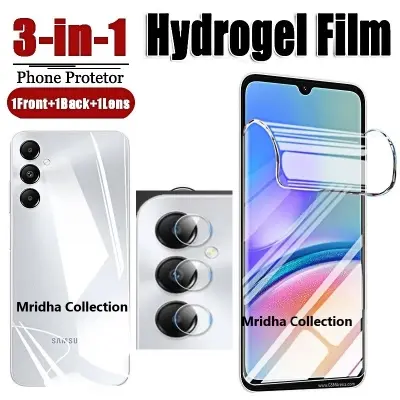 Picture of 3in1 Protector Combo Pack for Samsung Galaxy A25 (Front Hydrogel Screen Protector Poly+Back Hydrogel Poly Protector+Camera Lens Protector)