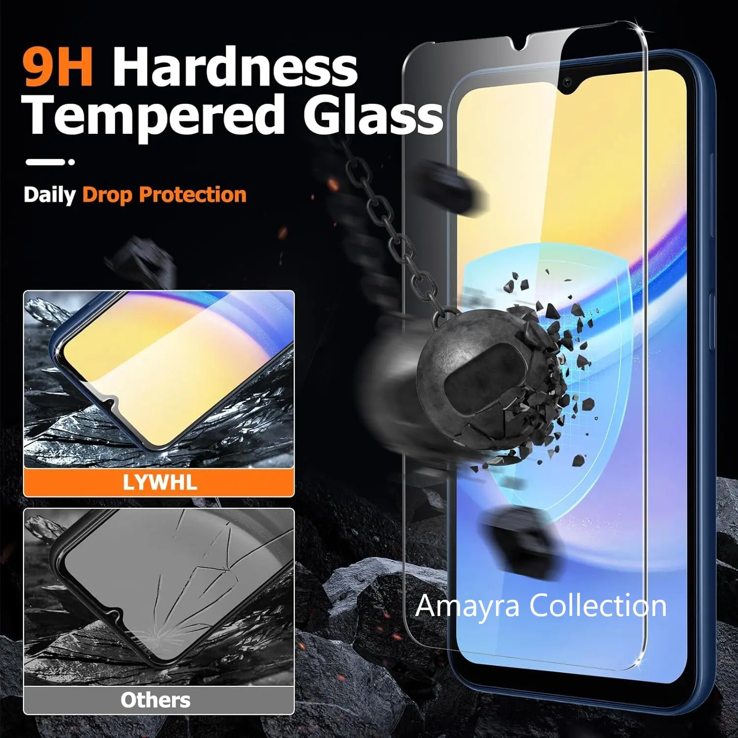 Picture of Samsung Galaxy A25 Screen Protector 3D Tempered Clear Screen protector Premium Product Gorilla Glass Transparent Clear Ultra Thin - Durable & Scratch Resistant - Easy to Install