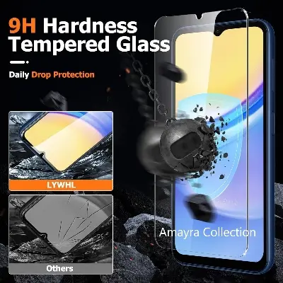 Picture of Samsung Galaxy A25 Screen Protector 3D Tempered Clear Screen protector Premium Product Gorilla Glass Transparent Clear Ultra Thin - Durable & Scratch Resistant - Easy to Install