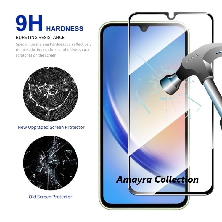 Picture of Samsung Galaxy A15 Premium Full Coverage Glass Protector Tempered Glass Screen Protector 9H Hardness Full Coverage