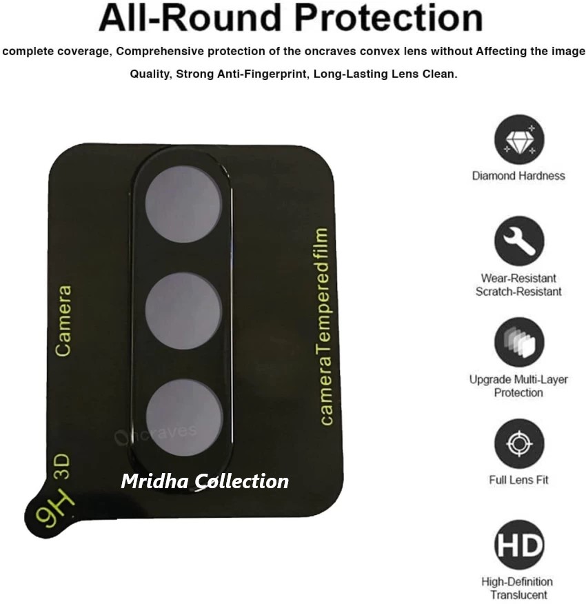 Picture of Samsung Galaxy A15 Back 9H Full Camera Lens Protector Rear 9H 3D Camera Lens Protector,Upgraded HD,Clear Scratch Resistant [With Photo Friendly Flash Cut]