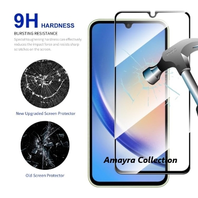 Picture of Samsung Galaxy A25 Premium Full Coverage Glass Protector Tempered Glass Screen Protector 9H Hardness Full Coverage