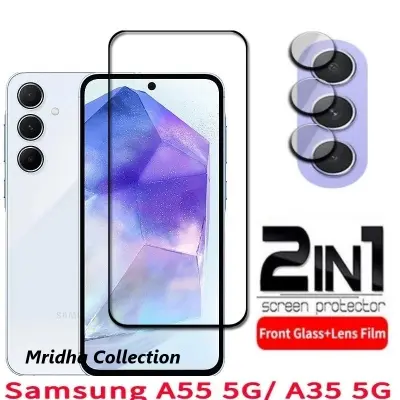 Picture of 2in1 Protector Combo Pack for Samsung Galaxy A35 (Premium Full Screen Protector Glass+Camera Lens Protector)