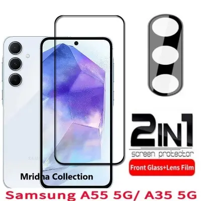 Picture of 2in1 Protector Combo Pack for Samsung Galaxy A35 (Premium Full Screen Protector Glass+9h Camera Lens Protector)