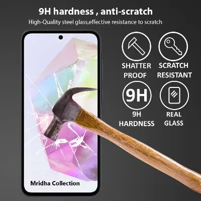 Picture of 3in1 Protector Combo Pack for Samsung Galaxy A35 (5d Full Screen Protector Glass+Back Hydrogel Protector Poly+Camera Lens Protector)