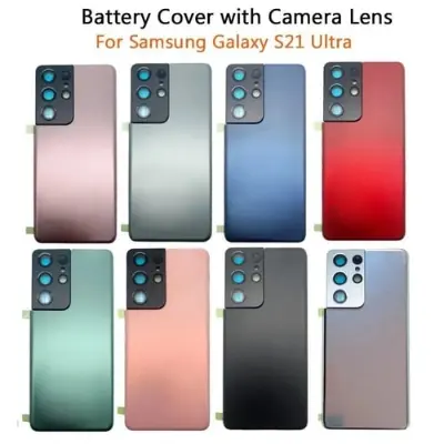 Picture of For Samsung Galaxy S21 Ultra 5G Phone Battery Back Cover Backshell Replacement Glass Part Back Door