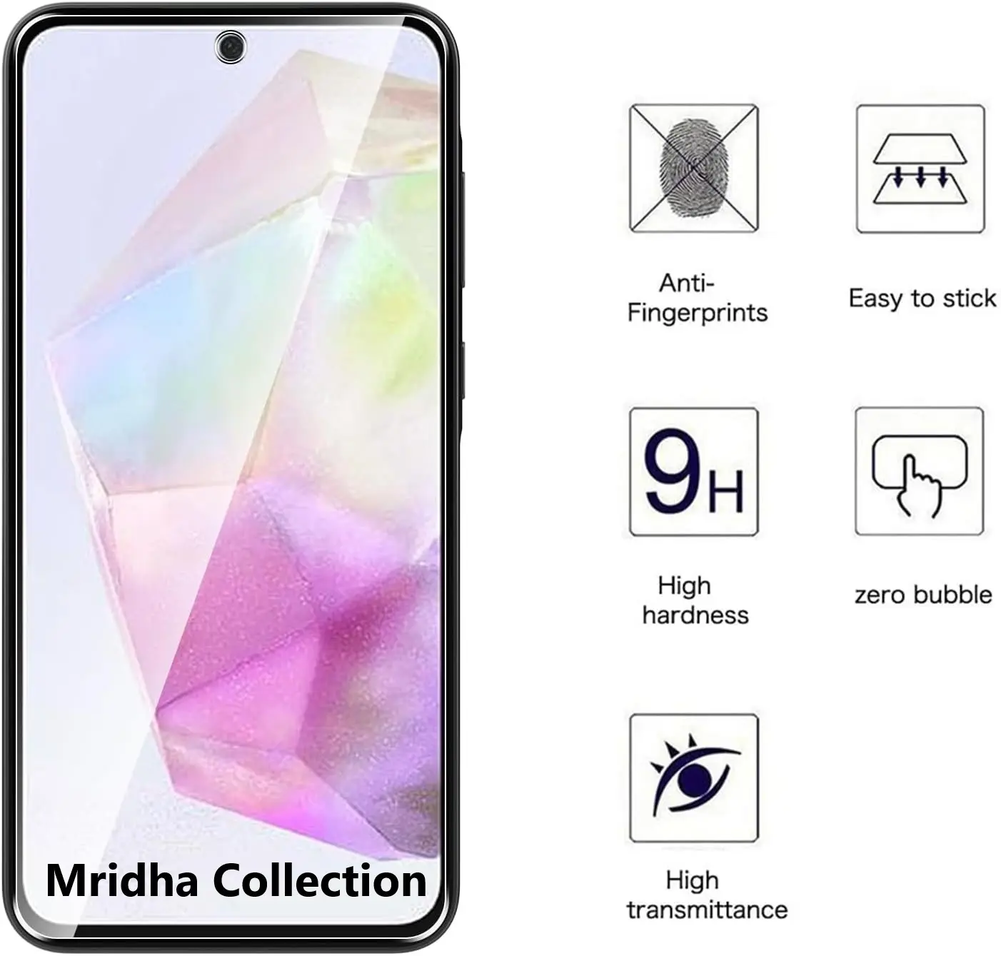 Picture of 3in1 Protector Combo Pack for Samsung Galaxy A55 (Clear Screen Protector Glass+Back Hydrogel Protector Poly+Camera Lens Protector)