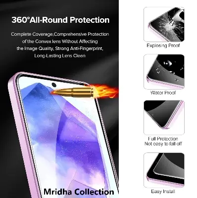 Picture of Samsung Galaxy A55 (5D 9D 11D 13D 21D) Screen Protector Tempered Glass Film 9H Hardness Full Coverage No Bubbles and Fingerprint Scratch-Resistant