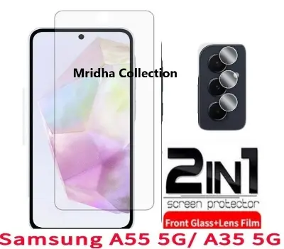 Picture of 2in1 Protector Combo Pack for Samsung Galaxy A55 (Clear Screen Protector Glass+Camera Lens Protector)