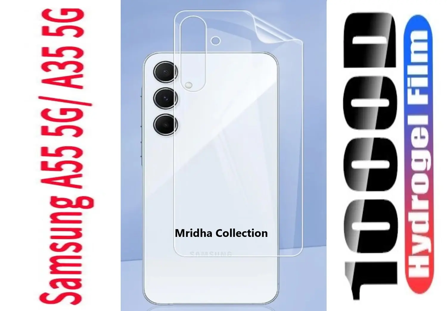Picture of 2in1 Back Protector Combo Pack for Samsung Galaxy A55 (Back Hydrogel Poly Protector+Camera Lens Protector)