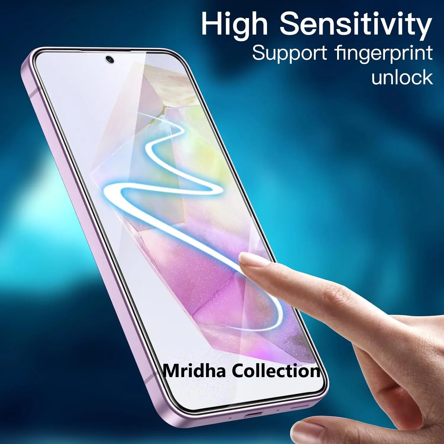 Picture of Samsung Galaxy A55 Screen Protector 3D Tempered Clear Screen protector Premium Product Gorilla Glass Transparent Clear Ultra Thin - Durable & Scratch Resistant - Easy to Install