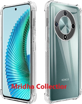 Picture of Honor X9B 5G Silicone Clear Case Soft Flexible TPU Rubber Bumper Shockproof Corners Transparent Clear Back Cover